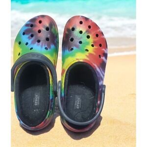 Crocs Classic Tie-Dye Lined Winter Clog Shoes Women's‎ Size 8 Men's Size 6